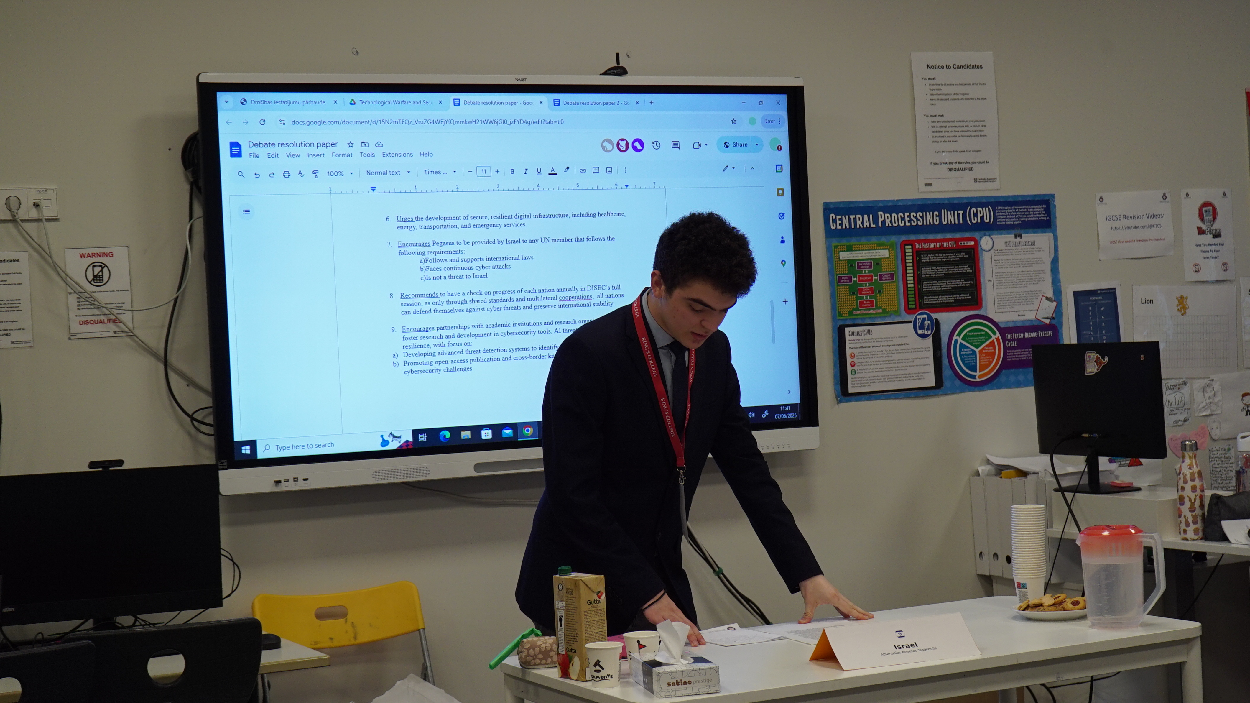 Committee listening to a speaker